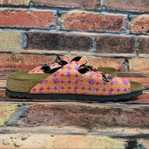 Papillio Orange Pink Floral Sandals - Picture 3 of 11